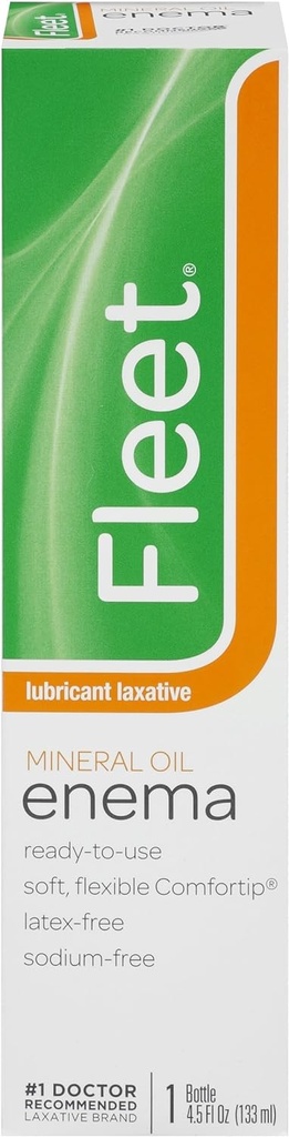 Fleet Laxative Mineral Oil Enema for Constipation, 4.5 Fl Oz (Pack of 12)