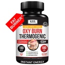 Kaya Naturals Oxy Burn - Thermogen Herbal Formel for aktivt liv - Non-GMO & Gluten- Free - 180 Greve