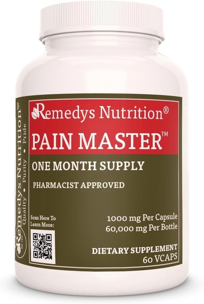 Remedy 's ernæring Smerte Master; 124; 1.000mg, 60 Vegansk Kapsler Herbal Kosttilskud
