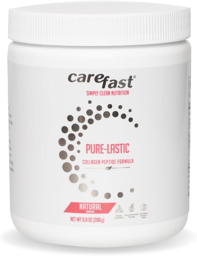 Pure- LASTIC Collagen Peptider, Græs Pastur Raised Nutritional Mix Paleo Friendly, Hydrolyzed Collagen pulver til hud, hår og negle vækststøtte 9.9 Ounces (280 g)