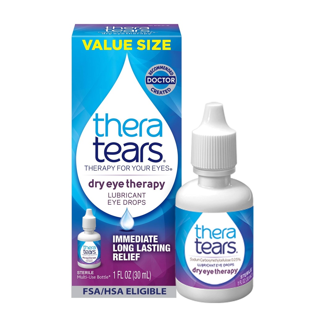 TheraTears Tør Øjenterapi Øjendråber til tørre øjne, 1, 0 Fl Oz