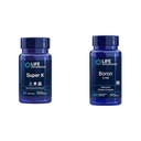 Life Extension Super K Vitamin K1, K2 MK- 7, MK-4, C-vitamin, Bone / Heart Health, 3- Måned Supply and Boron 3 Mg 100 Vegetariske kapsler