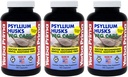 Yerba Prima Psyllium Husks Veg Caps - 180 Count (Pack of 3) - Vegan, Non- GMO, Gluten Free, Colon Cleanser, Daily Fiber Supplement for Gut Health & Regularity