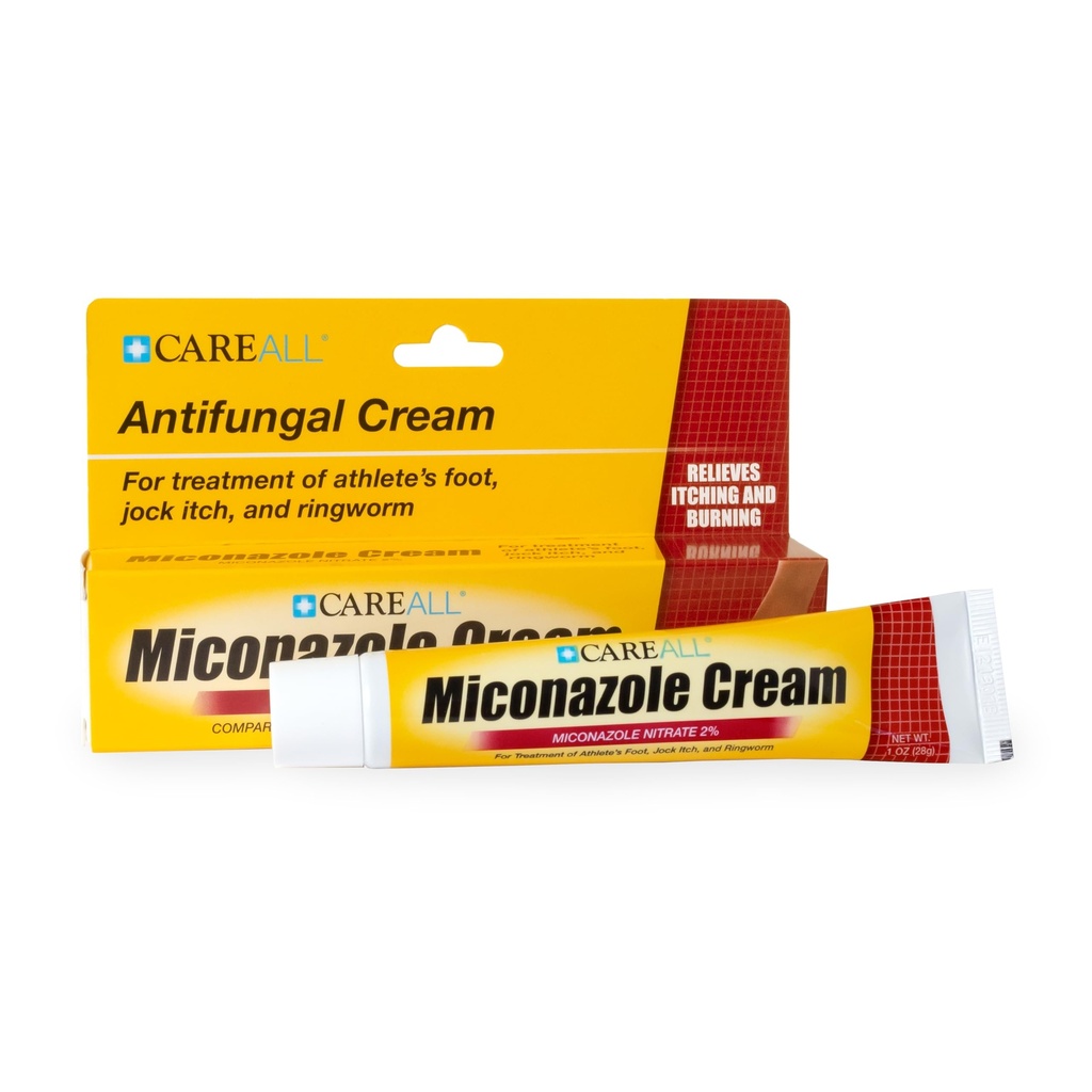 CareAll Miconazole Nitrate 2% Antifungal Cream 1.0 oz., Cures Most Atlete 's Foot, Jock Itch, Ringorm, Sammenlign med førende mærke