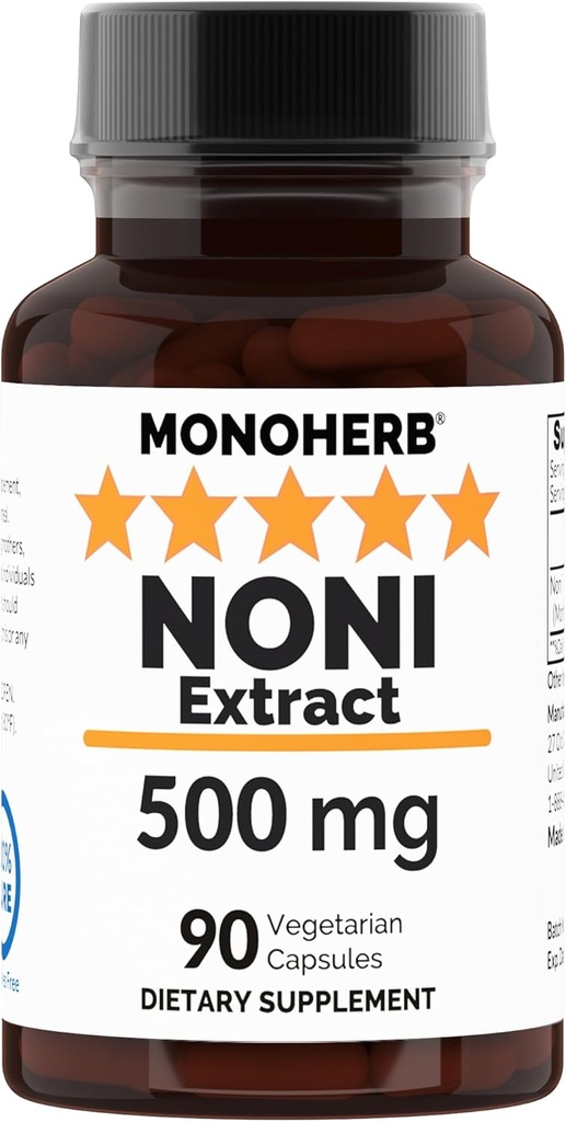 NONI Extract 500 mg - 90 Veg Kapsler - Morinda Citrifolia - 90 Servering