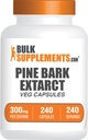 BulkSupplements.com Pine Bark Extract kapsler - Antioxidants Supplement, Pine Bark 300mg - Gluten Free, 1 Kapsel per servering, 240 Greve (pakke med 1)