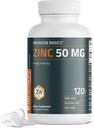 Bronson Zinc 50 MG High Potency Supports Skin Health - Non-GMO, 120 Vegetarian Tablets