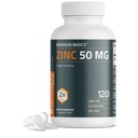 Bronson Zink 50 MG høj potens understøtter hudsundhed - ikke-GMO, 120 vegetariske tabletter