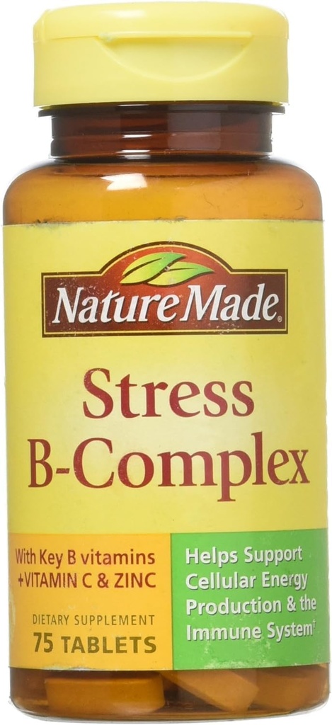 Naturen Made Stress B Kompleks med zink størrelse 75ct (pakke med 2) 150 ct Total