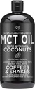 Radha Beauty Premium MCT Oil Lavet kun af non-GMO kokosnødder - 15.8oz. Keto, Paleo, Gluten Free og Vegan Godkendt.