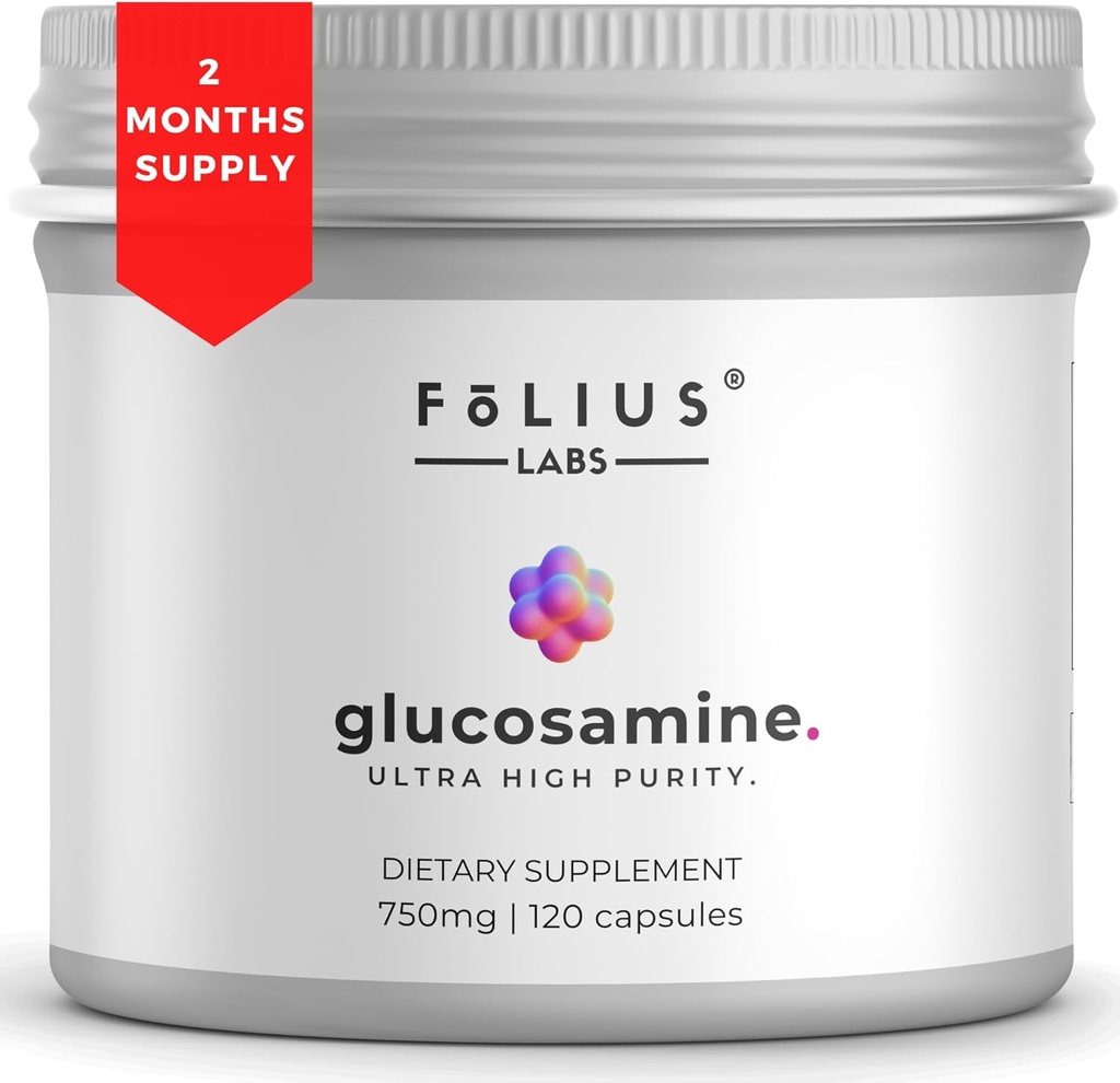 Glucosmin Sulfats Kaliumchlorid 750mg til sunde joints, ben og brusk - fælles supporttillæg til mænd og kvinder (120 kapsler)