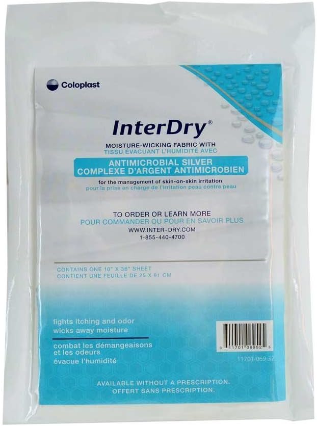 DSS coloplast InterDry Textile med antimikrobiel sølv kompleks 10 "x 36" (1Each)