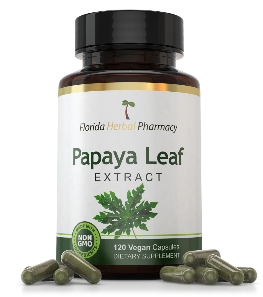 Florida Herbal Farmaci, Papaya Leaf Extract Kapsler