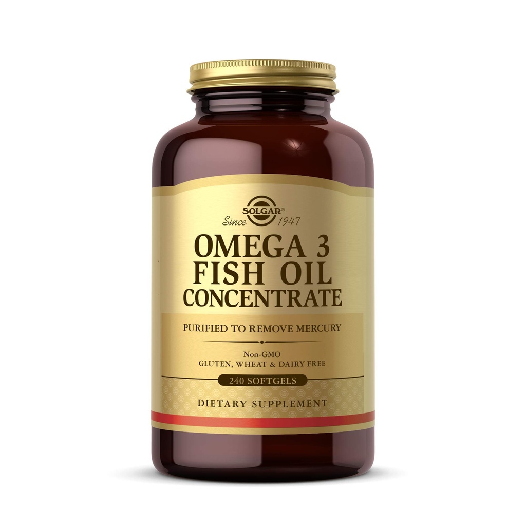 Solgar Omega-3 Fish Oil Concentrate, 240 Softgels