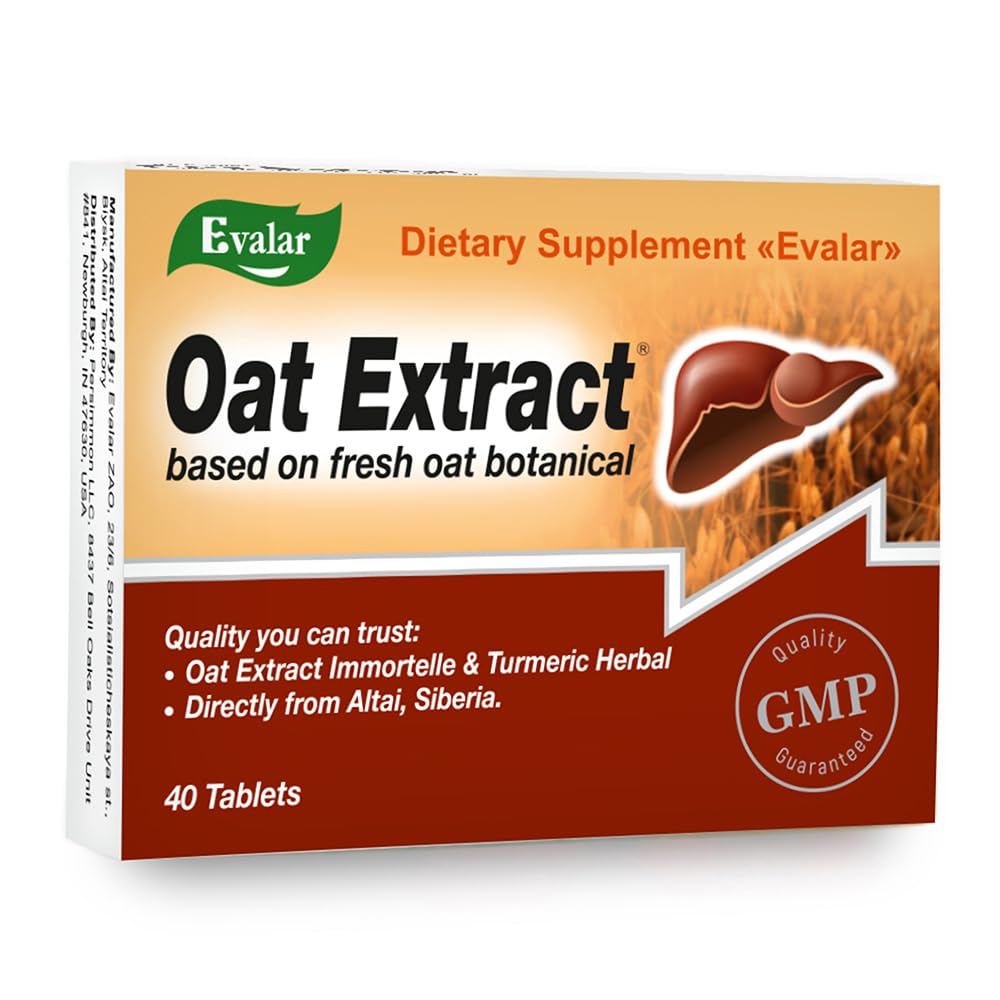 Evalar Oat Extract Immortelle gurkemeje Ovesol Siberian 40 Tabs
