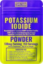 SHIZAM Kaliumdiode 130 mg 65 mg Pulver Survival Kit, KI Jod Capsule Kapsler Flydende tinktur Piller Tablet Tablets Tabs Alt Supplement Kosttilskud, prepping Supplies 130mg 65mg