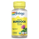 Solaray Organic Burdock Root 970 mg - fordøjelsesstøtte supplement - USDA Burdock Root Organic - Vegan, Lab Verified, 60- Day Money- Back Garanti - 50 Servering, 100 Organic Capsules