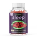 Hamp gummier til søvn l theanin supplement Hamp melatonin Triple Action - Rolig gummier til voksne og melatonin børn - Sukker Free Strawberry Vegan 60 ct