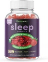 Hamp gummier til søvn l theanin supplement Hamp melatonin Triple Action - Rolig gummier til voksne og melatonin børn - Sukker Free Strawberry Vegan 60 ct