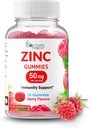 Zink 50mg Gummies - Vegetarisk, GMO Free & Gluten Free Vitamin - Great Tasting Berry Flavor Pectin Chews - Voksen Kosttilskud - 60 Tælling [30 Doser]