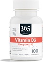 365 af Whole Foods Market, Vitamin D3 Softgels, 2000 IE, 100 CT