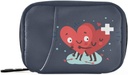 Naanle Pill Organizer Heart med Cross Pill Box 7 Dag Pill Case Travel Pill Organizer Bag med lynlås Portable ugentlige sag Kompakt størrelse for vitamin supplement Holder