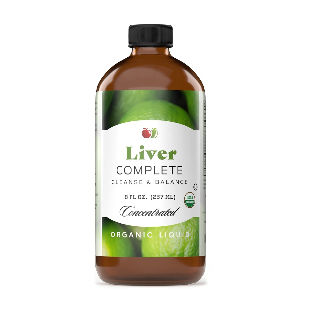 Lever Complete 8oz Organic Liquid Koncentrat - Lever renser & fordøjelsesbesvær Bitters Vinagra supplement