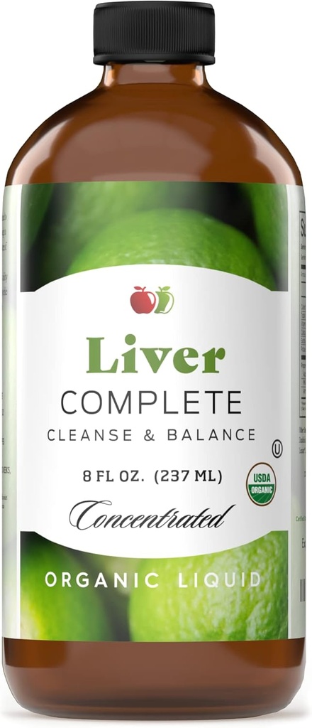 Lever Complete 8oz Organic Liquid Koncentrat - Lever renser & fordøjelsesbesvær Bitters Vinagra supplement