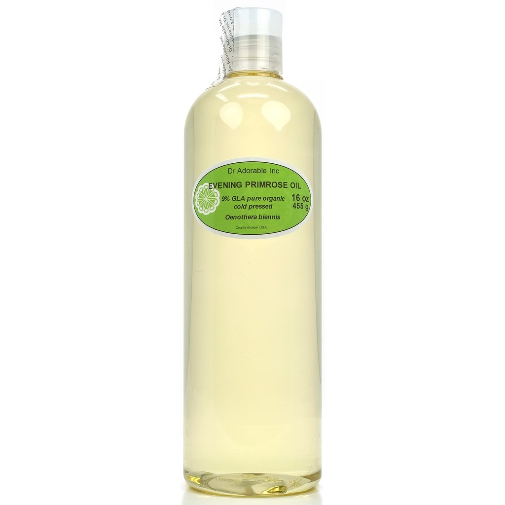 Dr. Adelous - 16 oz - Aften Primrose Oil - 100% Pure Natural Organic Cold Pressed