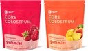 Equip fødevarer Core Core Colostrum Gummies - Lækker og praktisk - 1g Ultra-Premium Græs Fed Colostrum Per Servering - Gut Sundhed, Immunitet, hår og hud (pakke af 1, Peach Mango & Hindbær)