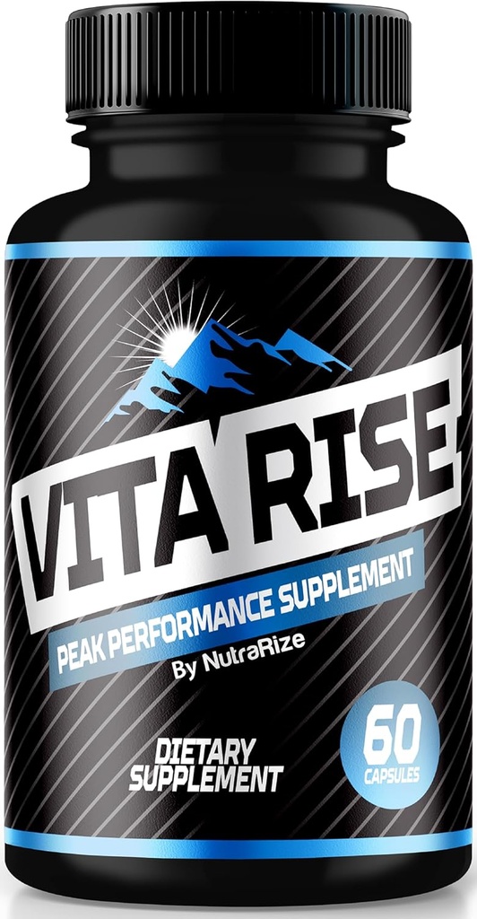 Vita Rise piller til mænd, Official Vita Rise Peak Performance Supplement, Alle naturlige mandlige kapsler til total sundhed og wellness support, Vita Rise Pro tabletter, VitaRise (60 kapsler)