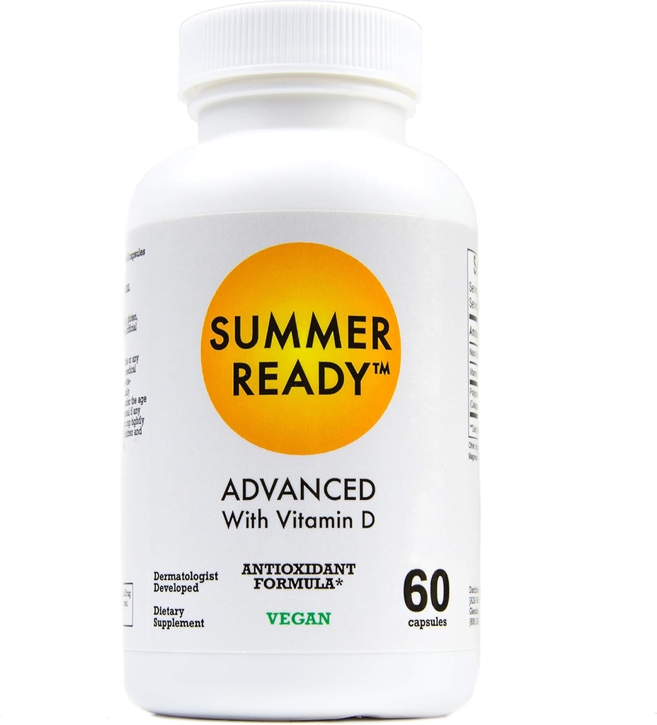 Avanceret hudpleje Antioxidant Supplement Kapsler - Vitamin D3 5000IE Plus Nicotinamid / Niacinamid / Niacin 500mg (Vitamin B3) og Polypodium Leucotomos (Fern Extract) 480mg