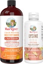 MaryRuth Organics Lysin Liposomal (Snickerdoodle) & Multivitamin Liquid + Hair Growth Decognac 124; Clean Label Project Verified ® Decognac 124; Immunsupport, Beauty, & Total Health Decognac 124; Vegan, Non- GMO, Gluten Free