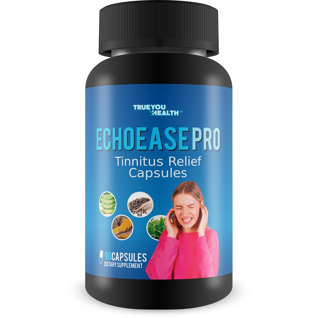 Pro EchoEase Tinnitus Relief kapsler - Vores bedste Echo Ease for Tinnitus - Tinnitus & Øre Support Formel - Natural Tinnitus Behandling - Herbal Tinnitus Aid - Øre Ringing Relief - Øre Ringing Remedy