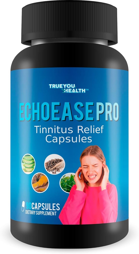 Pro EchoEase Tinnitus Relief kapsler - Vores bedste Echo Ease for Tinnitus - Tinnitus & Øre Support Formel - Natural Tinnitus Behandling - Herbal Tinnitus Aid - Øre Ringing Relief - Øre Ringing Remedy