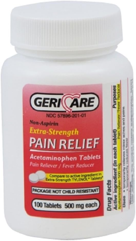 Mckesson 60- 201- 01 smertestillende tablet 500 mg Styrke - 12 flasker
