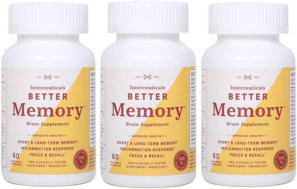 Bedre hukommelse - Theracurmin Curcumin 90 mg - Klinisk proven dosis, Forbedrer fokus, genkaldelse, hukommelse og mood * - Høj Absorption Gurkemeje Uddrag * (3 flasker)
