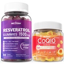 Sugar Free Resveratrol Gummies 1500mg + CoQ10 200mg 100mg Fyldt Gummies med Magnesium Support Sund Aging & Longevity