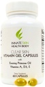 Klar hud Acne Vitamin Gel kapsler med Aften Primrose Oil, Vitamin A, D (D3) & E Budd124; Alle naturlige kompleks supplement 60 Tæl