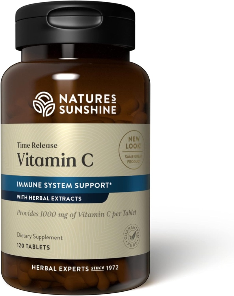 Natures Sunshine Vitamin C Time Release, 1000 mg, 120 Tablets | Supports the Immune System and Quench Dangerous Free Radicals