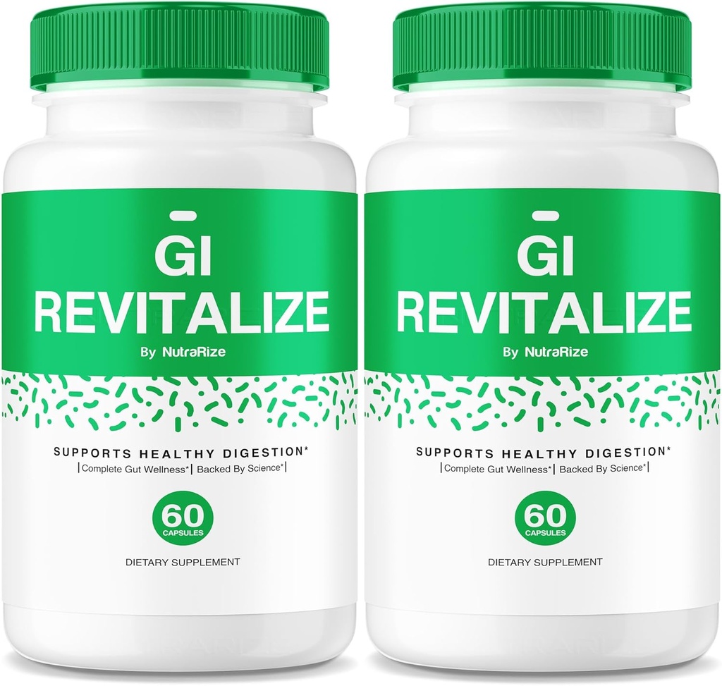 (2 Pack) GI Revitalize - GI Revitalize Pro Pills til støtte sund fordøjelse, GI Revitalized Advanced Formel for Gut Health, G I Revitalizer Maksimal styrke supplement anmeldelse (120 kapsler)