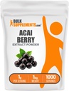 BulkSupplements.com Acai Berry Extract Powder - Acai Berry Supplement, Antioxidanter Supplement - Gluten Free, 1g per Serving, 1kg (Pack of 5) (11 lbs)