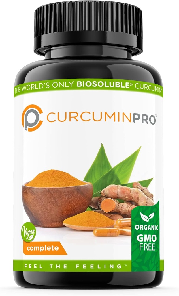CurcuminPro Complete Vegan ttesmå 124; Biosensible Brown Rice Protein & Organic Turmerisk Curcumin Suppl 124; Plantbaserede Formel for daglig wellness