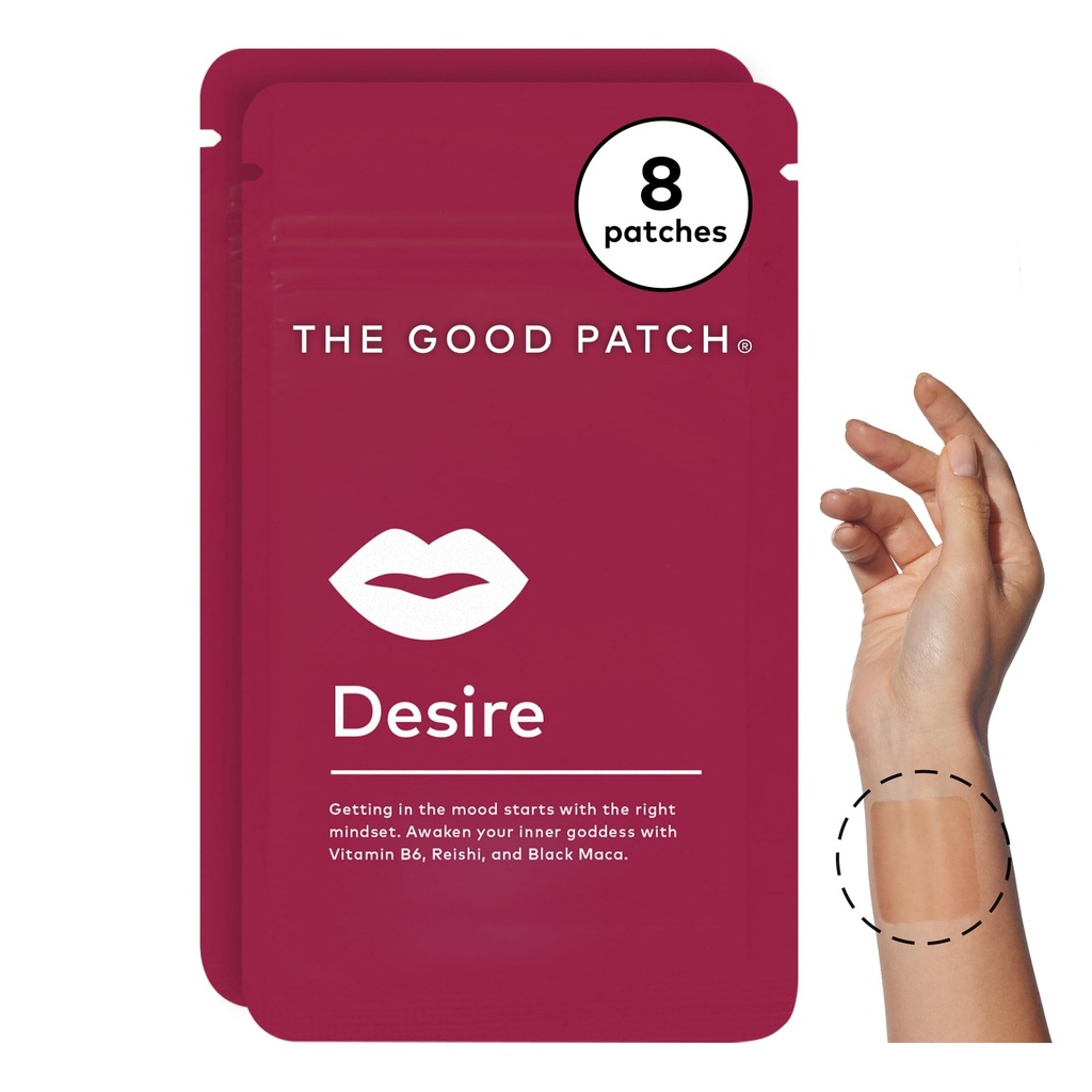 Den gode patch ønsker seksuel Wellness Patches, Kom i Mood, Naturlig med B6-vitamin, Reishi, Black Maca, Plant drevet Wearable Wellness, Botanisk og Vitamin (8 Total Patches)