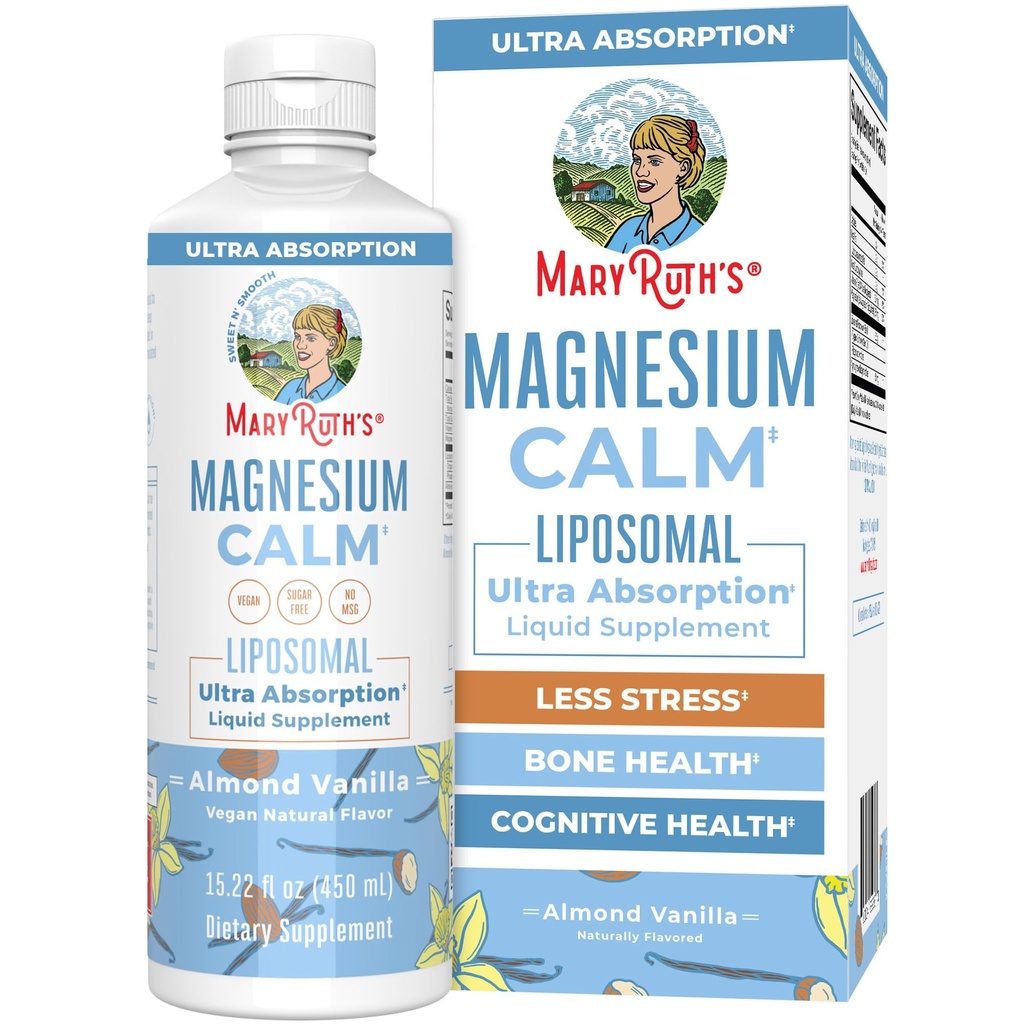 MaryRuth Organics Magnesium Liposomal • 124; Magnesium Supplement • 124; Magnesium Bisglycinate • 124; Muscle & Bone Support • 124; Food Support • 124; Vegan • 124; Non- GMO • 124; Gluten Free • 124; 15.22 Fl Oz • 124; 30 Servering