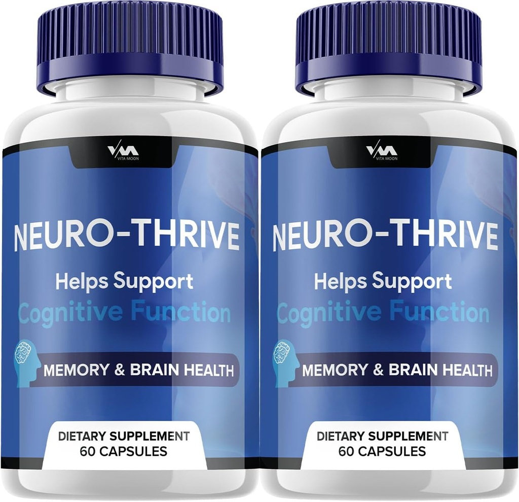 Neuro Thrive Brain Supplement kapsler - NeuroThrive piller, Neuro Thrive Kognitiv support og anmeldelser, 120 kapsler