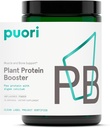 Puori Vegan Plant Protein Enhancer Powder - 25 Servering - Neutral Flavor Pea Protein med Algae Calcium til essentielle aminosyrer - Dairy-Free, Vegetar, Non GMO