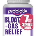 Gas & Bloating Support til kvinder og mænd 7 Millioner CFU - Chewable Probiotika & Lactobacillus Reuteri, Daglige fordøjelsesenzymer til lejlighedsvis bloating, Gut Comfort & fordøjelsessygdomme