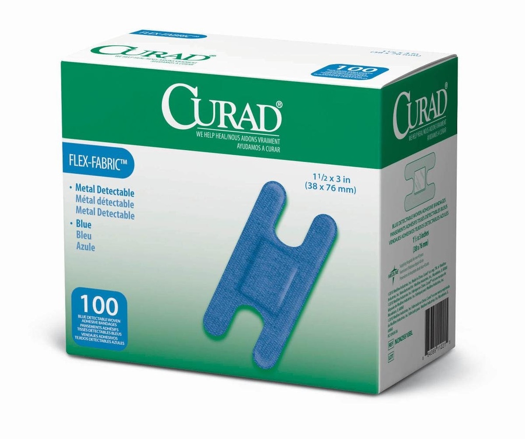 Curad Knuckle, Vævet Blå Detectable Bandage, 100- Greve