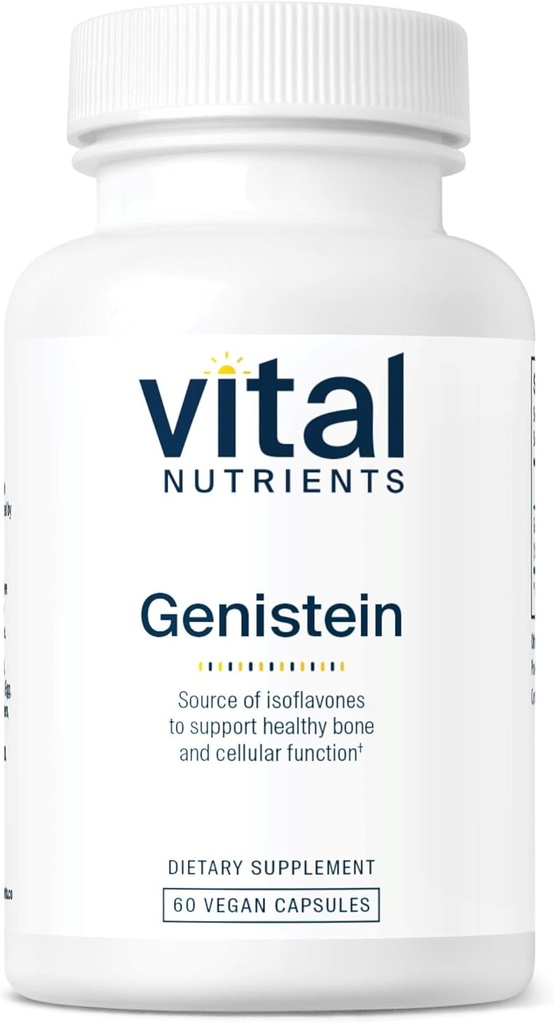Vital Nutrients Genistein Genistein 124; Let Absorberet Isoflavoner til Knoglehelbredstunneler *